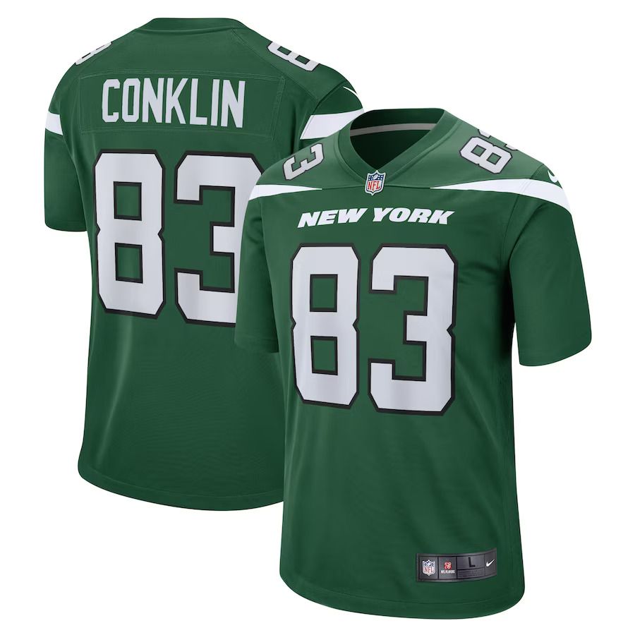 Men New York Jets #83 Tyler Conklin Nike Gotham Green Game NFL Jersey->customized nfl jersey->Custom Jersey